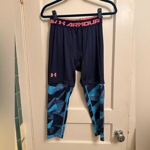 Men’s Under Armour Navy & Blue Compression Pants
